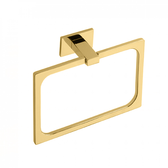 Полотенцедержатель-кольцо 20х14 см, цвет PVD золото матовое