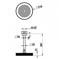 Душевая программа Верхний душ хром 