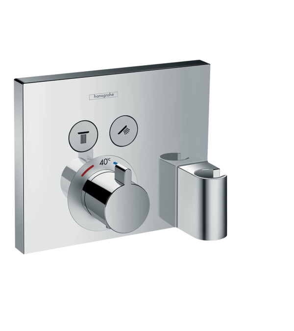 Термостат ShowerSelect, для 2 потребителей, наружная часть, хром Термостат ShowerSelect, для 2 потребителей, наружная часть, хром