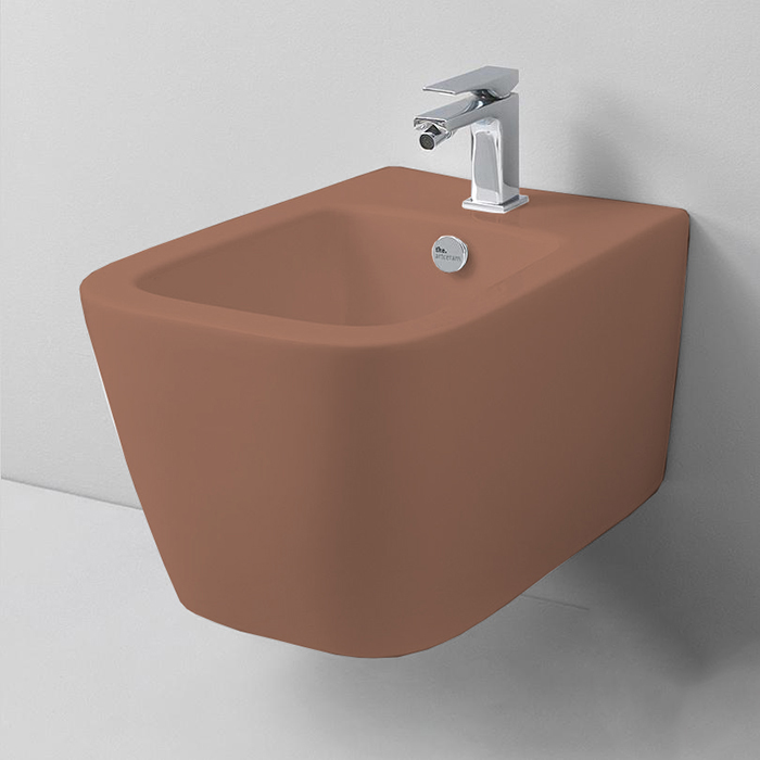 Биде подвесное 36х52 см, 1 отверстие, цвет tortora