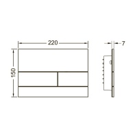 Системы инсталляции TECE Square II 9240825 Накладная панель для унитаза Чёрный (сатинированный) 