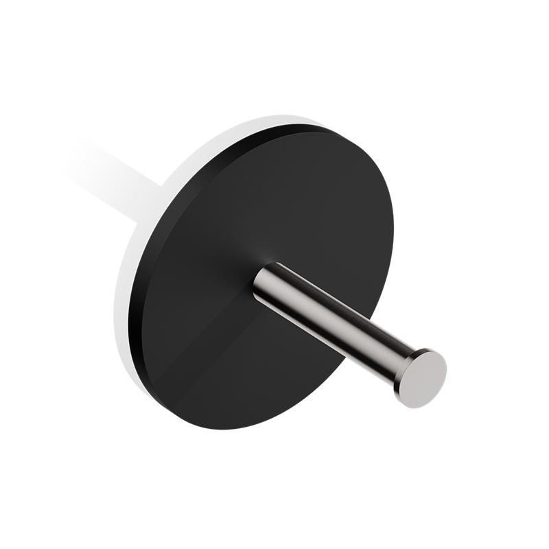 TPH1 Держатель туалетной бумаги черный матовый/матовая сталь