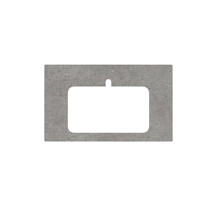 Столешница из керамогранита для раковин, встраиваемых сверху Фондамента 80, серая