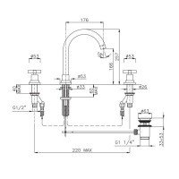 Смесители Смеситель для раковины, цвет хром 