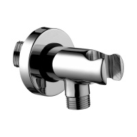 Комплектующие Подключение для душевого шланга с держателем лейки, хром 