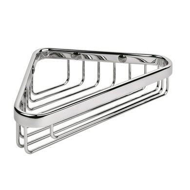 Угловая металлическая полочка, цвет хром