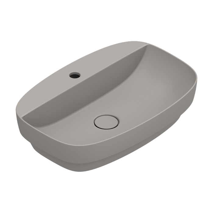 Раковины Раковина 60x40 встраиваемая, с 1 отверстия под смеситель, покрытие Cataglaze+ , цвет Tortora Satinato 