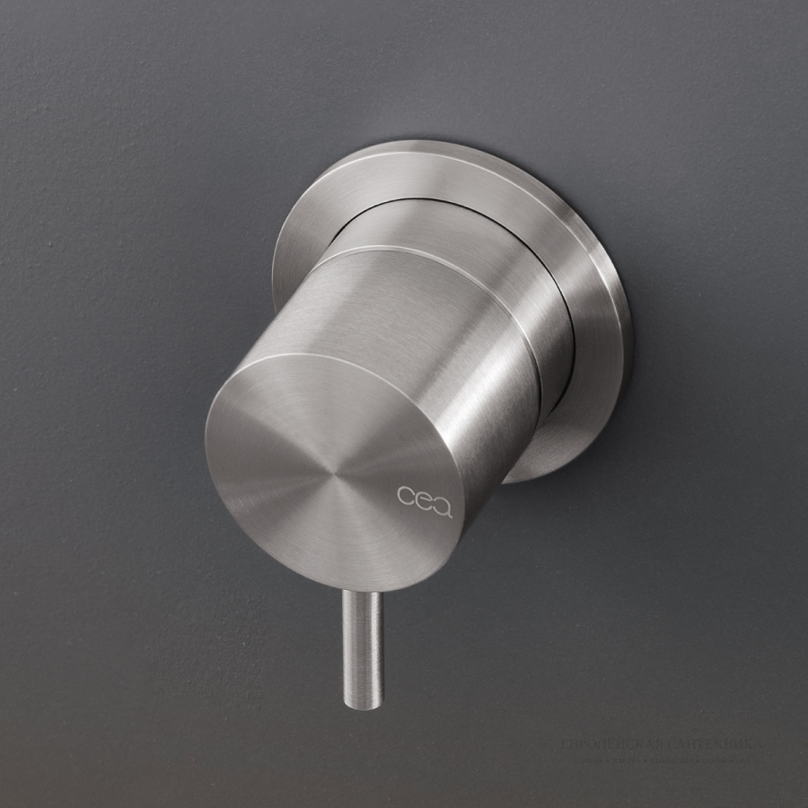 Комплектующие Вентиль Milo360, настенный, запорный (холодная вода), внешняя часть, цвет сатинированная сталь 