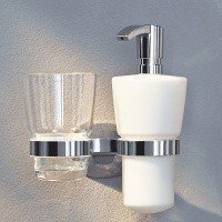 Аксессуары для ванной Держатель для аксессуаров двойной (хром) 