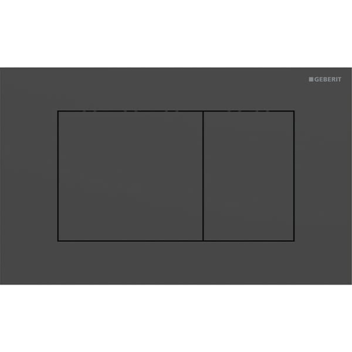 40 Клавиша для двойного смыва, квадратная, цвет черный матовый