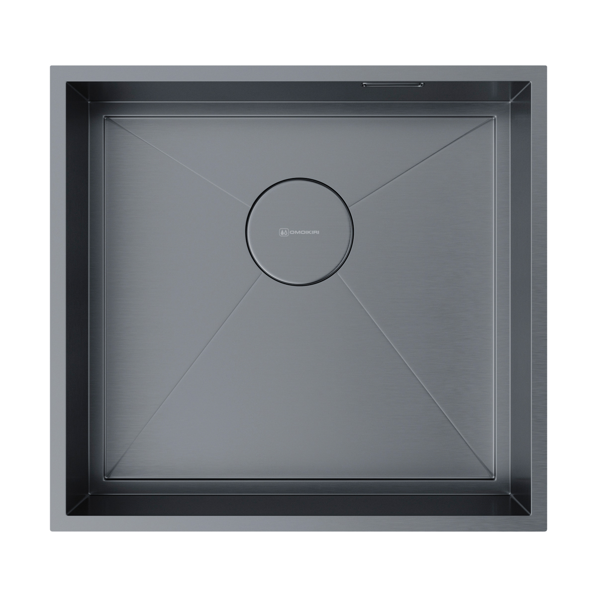 Кухонные мойки Кухонная мойка 480x450x175 Kasen 48-26-INT-GM нержавеющая сталь/вороненая сталь 