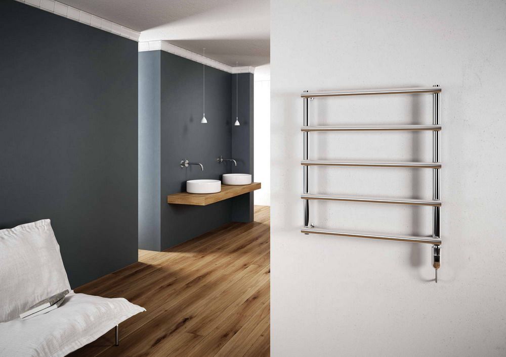 Полотенцесушители Полотенцесушитель электрический 600/530 мм (5 перекладин), термостат с проводом и штекером, цвет хром 