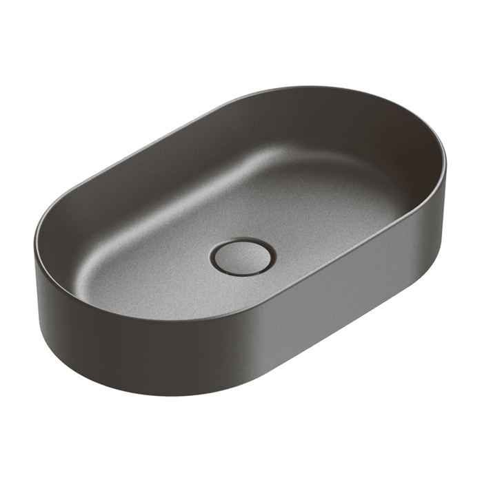 Раковины Раковина настольная 60х35 см, без отверстий под смеситель, покрытие Cataglaze+, цвет черный матовый 