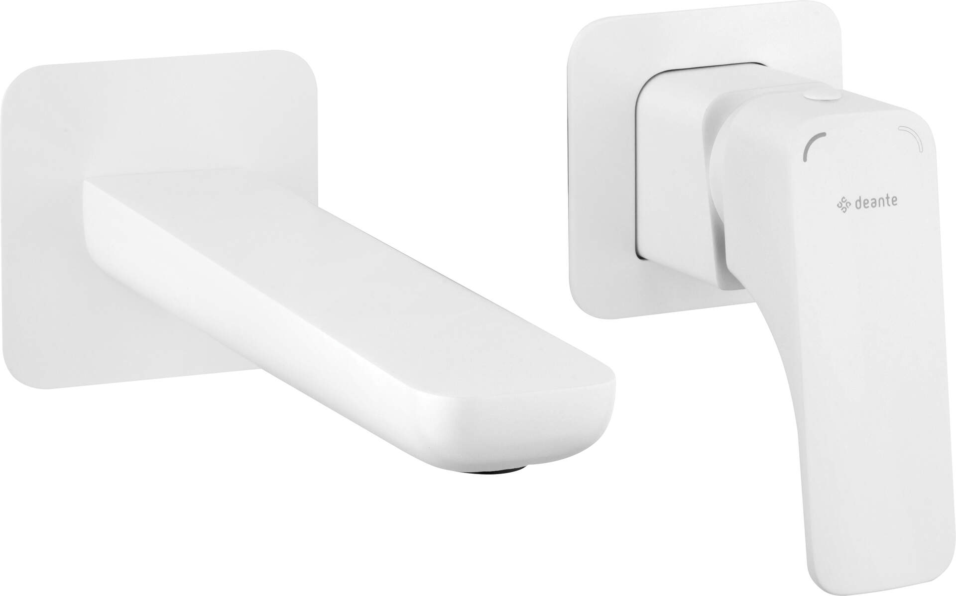 Смесители Смеситель для раковины настенный с внутр.частью (белый) 