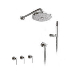 Душевая программа Внешняя часть душевого набора с ручным душем и верхней лейкой 