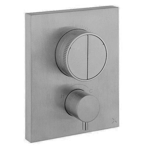 Смесители Термостат для ванны на 2 потребителя, внешняя часть, никель шлифованный 