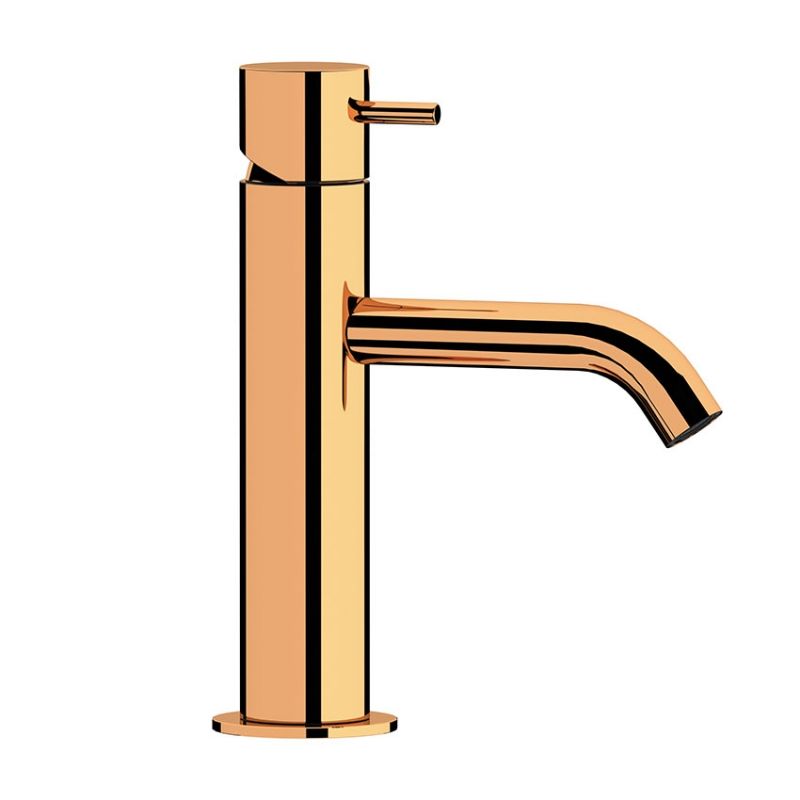 Однорычажный смеситель для раковины (излив 11,1 см), с донным клапаном, цвет розовое золото