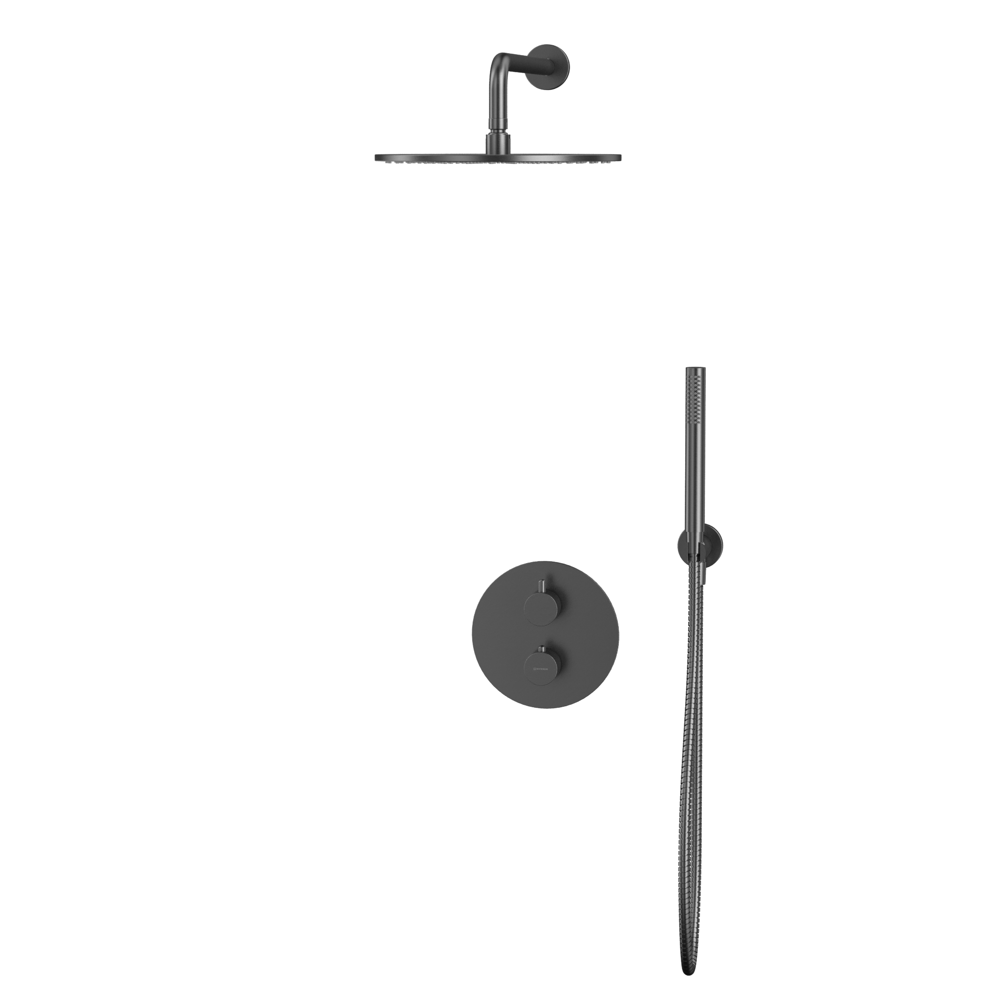 Душевая программа Термостатическая душевая система скрытого монтажа YSET08GM (оружейная сталь) 