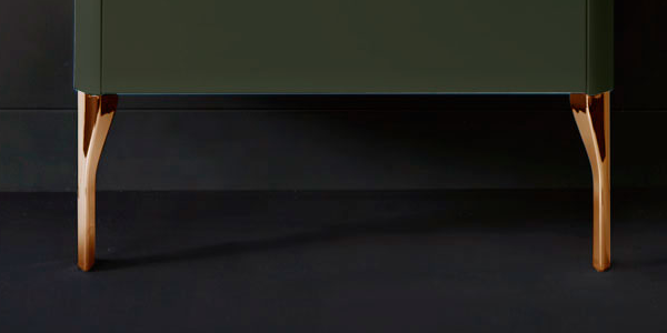 Ножки для базы под раковину (комплект 2шт.), цвет золото