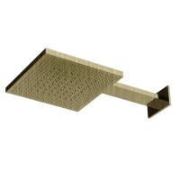 Душевая программа Верхний душ с кронштейном 300*300 мм, латунь шлифованная 