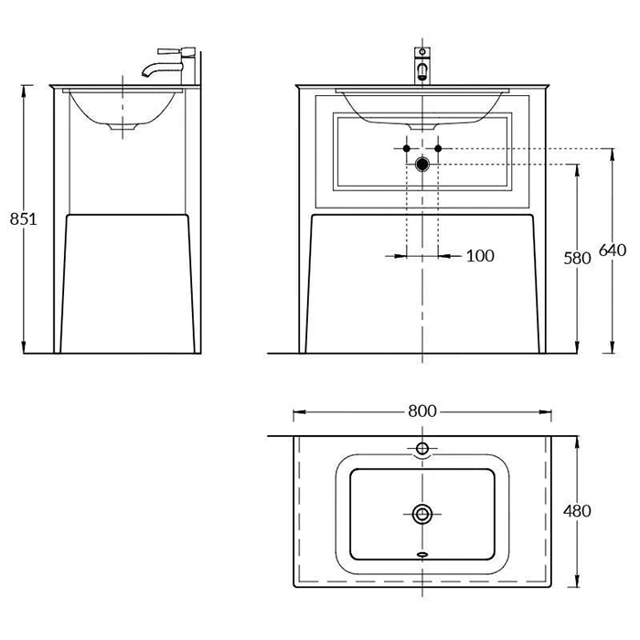 Мебель для ванной Тумба Classic NEO напольная с ящиком 80, капучино матовый 