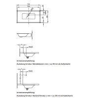 Раковины Раковина встраиваемая снизу 74x38 см, белая 