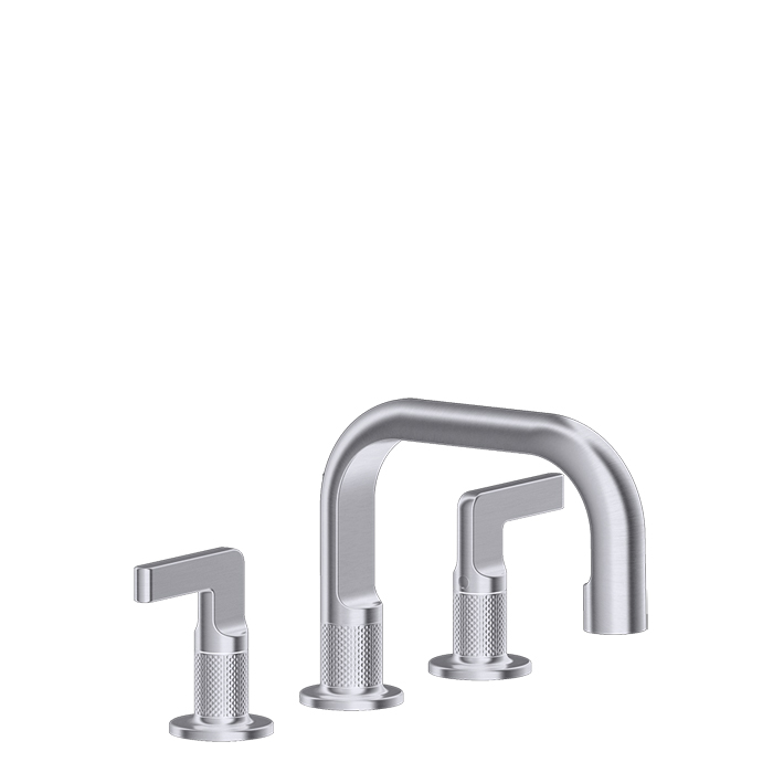 Смесители Смеситель для раковины на 3 отверстия с донным клапаном, излив 140 мм, h=145 мм Цвет: Finox Brushed Nickel 