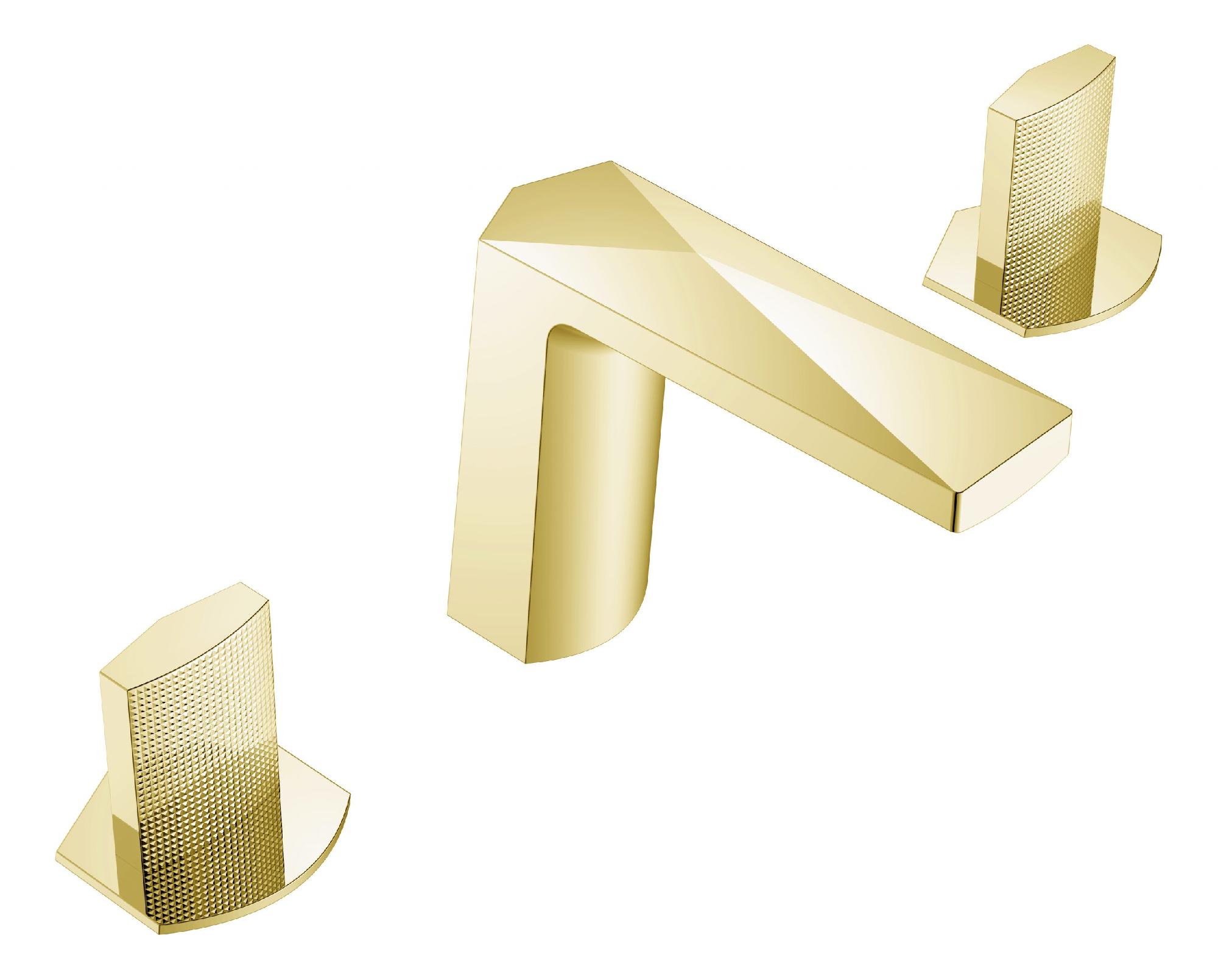 Смесители Смеситель врезной на 3 отверстия. Matt Gold, ручка TOUCH 