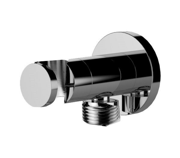 Комплектующие Вентиль с подключением для душевого шланга с держателем лейки, хром 
