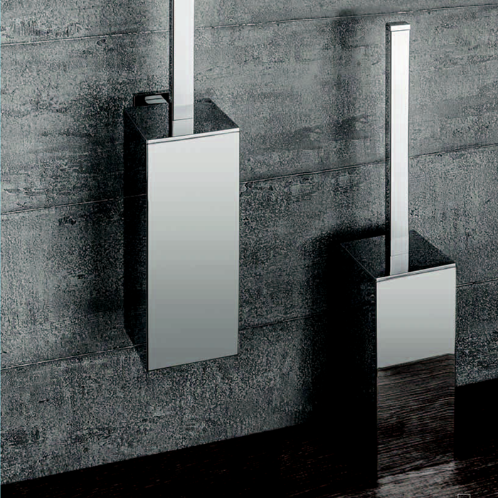 Ёршик с колбой подвесной 49 см, цвет хром