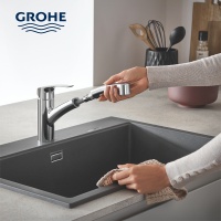 Смесители Смеситель для кухни с вытяжным изливом (хром) 