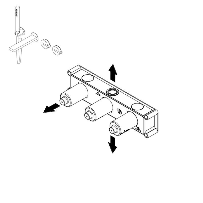 Смесители Встраиваемая часть смесителя 