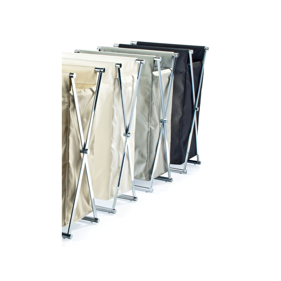 Аксессуары для ванной CROSS WB Корзина для белья, хром/черный 