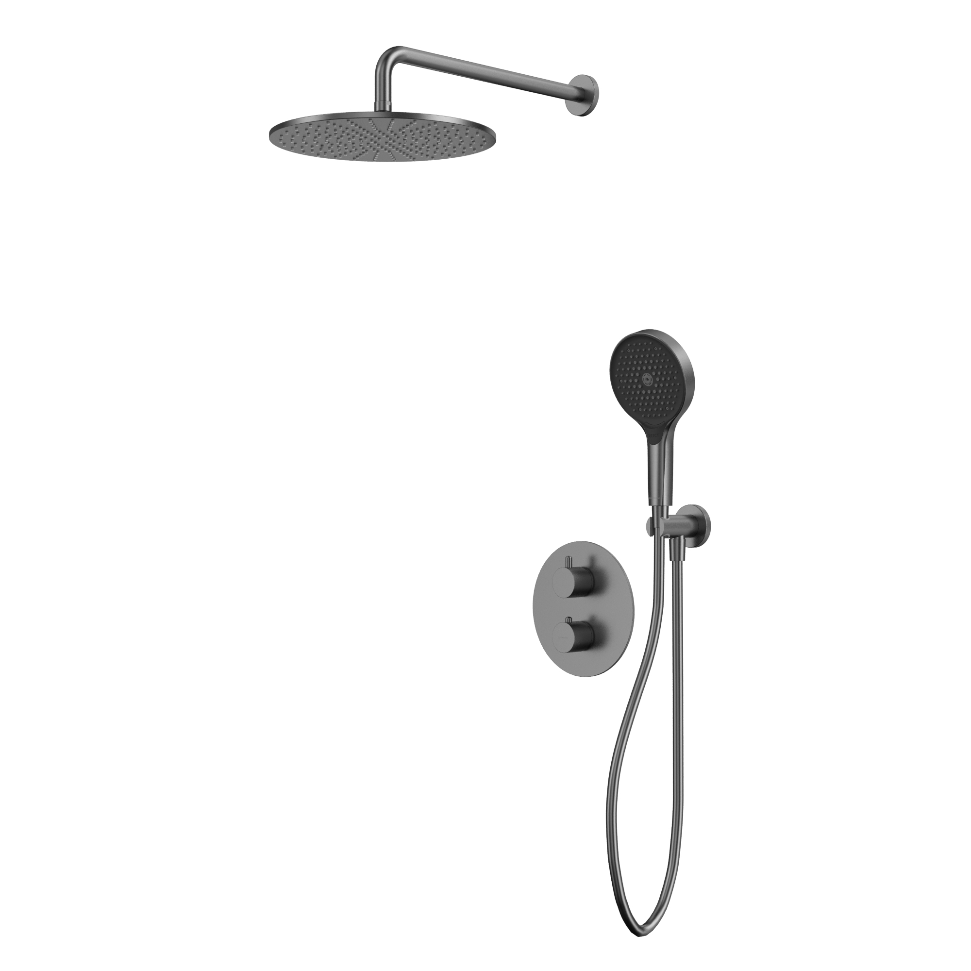 Душевая программа Термостатическая душевая система скрытого монтажа YSET08TOPGM (оружейная сталь) 