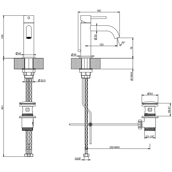 Смесители Смеситель для раковины 