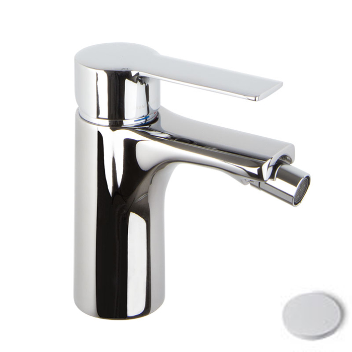 Смесители Mast Смеситель для биде, с донным клапаном, цвет белый матовый 