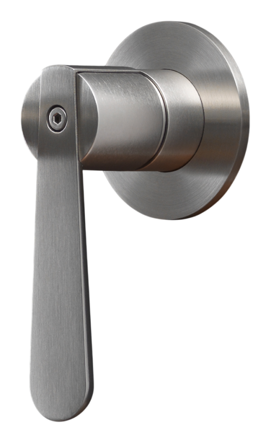 Смесители Смеситель Lutezia Plus, настенный, однорычажный, без излива, внешняя часть, цвет сатинированная сталь 