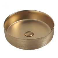 Раковины Раковина накладная 40х40 цвет золото 