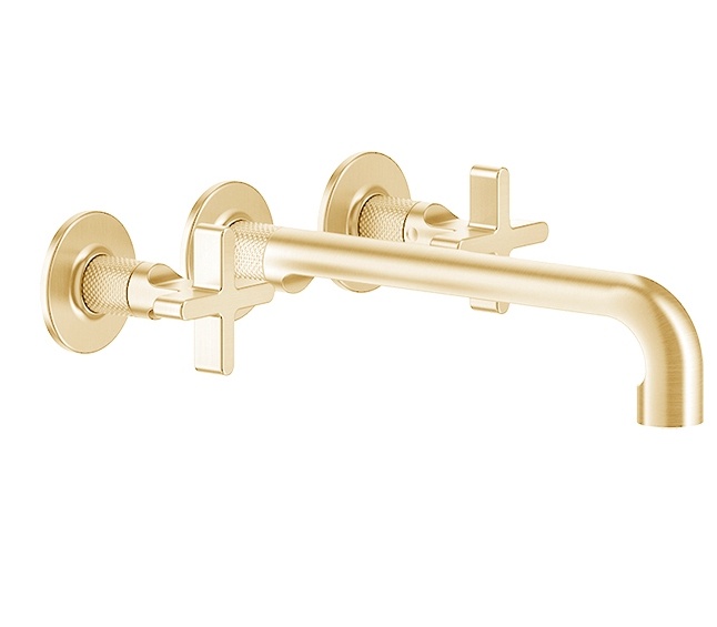 Смесители Смеситель для раковины настенный, цвет золото 