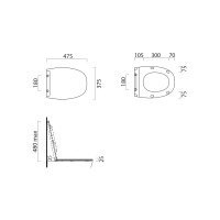 Сиденья для унитазов Сиденье с крышкой для унитаза, Soft-Close (чёрный матовый) 