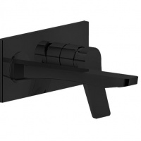 Смесители Настенный смеситель для раковины внешняя часть чёрный матовый 