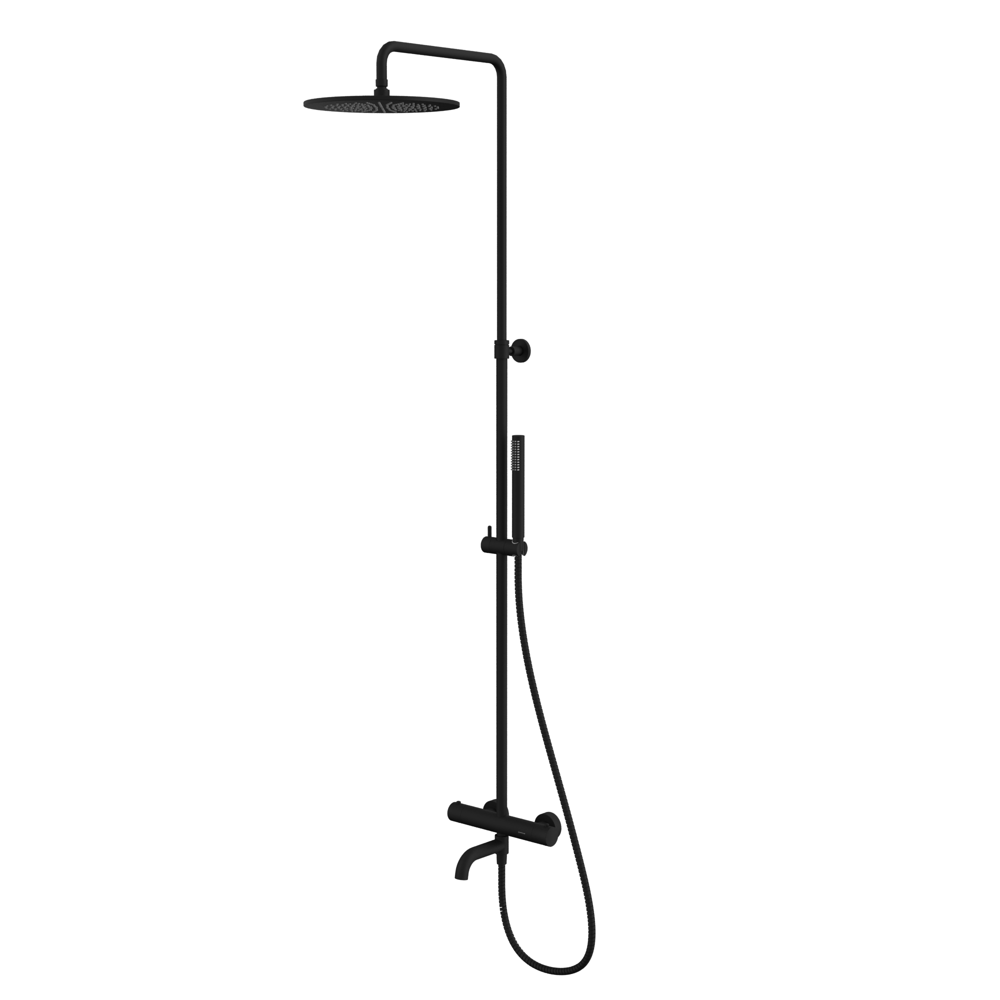 Душевая программа Термостатическая система для ванны наружного монтажа Y1234BL (черный мат) 