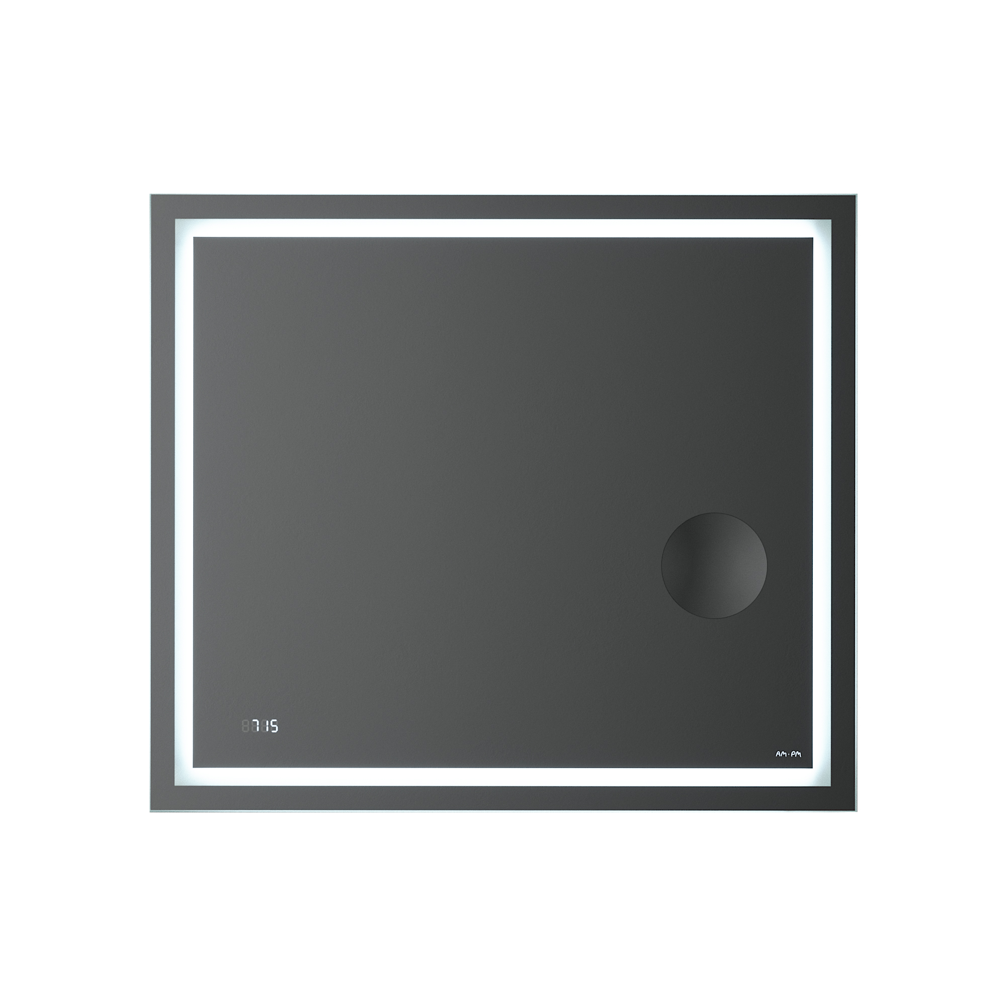 Мебель для ванной Универсальное зеркало с контурной Led-подсветкой, часами и косметическим зеркалом, 80 