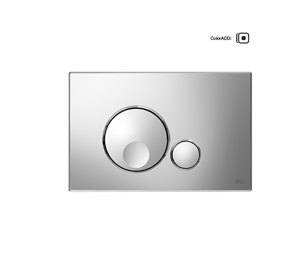 Системы инсталляции Панель механическая двойная GLOBE, пластик, хром глянец 