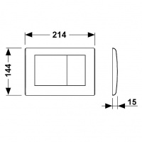 Системы инсталляции панель смыва унитаза TECEplanus для двойной системы смыва, хром глянцевый 