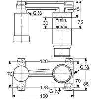 Смесители Внутренняя часть, для настенного смесителя для раковины 