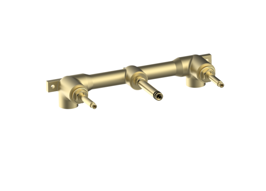 Скрытая часть смесителя для раковины из стены на 3 отверстия