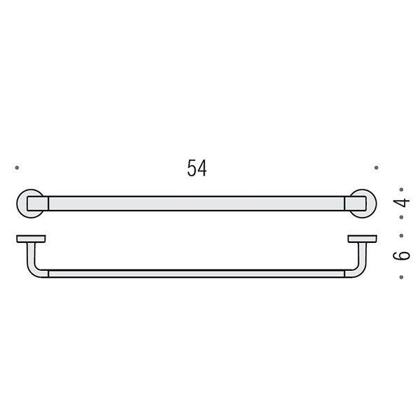 Аксессуары для ванной Полотенцедержатель 54 см, цвет хром 