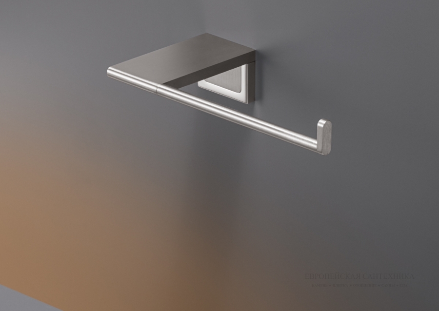 Бумагодержатель , устанавливается слева, цвет сатинированная сталь