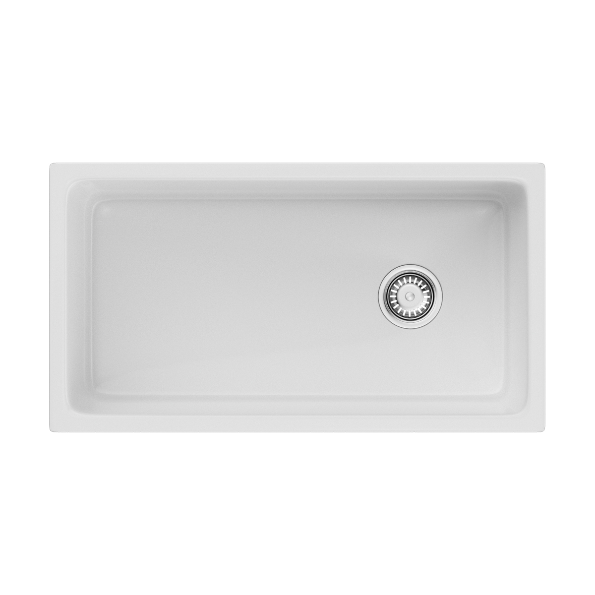 Кухонные мойки Кухонная мойка 880x477x260 Tokara 88-U/I-WH Glossy Natceramic/белый глянцевый 